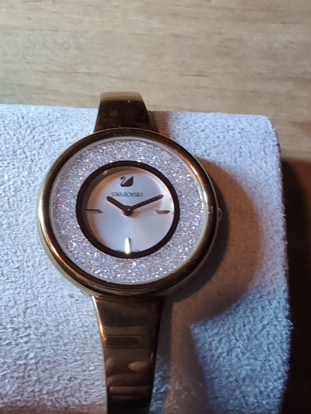 Swarovski Gold-Tone Crystal Dial Women's Bracelet Watch